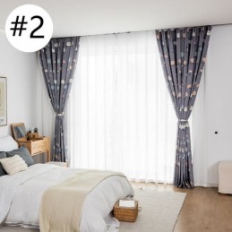 Katoenen Gordijn Op Maat Gemaakt Gordijn Met Bloemenprint In Scandinavische Stijl