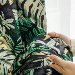 Chenille Verduisteringsgordijnen Europese Stijl Met Plantenprint