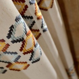 Verduisteringsgordijn Van Katoen En Linnen, Op Maat Gemaakt, Gordijn Met Geometrische Motieven In Scandinavische Stijl, Voor Woonkamer En Slaapkamer.