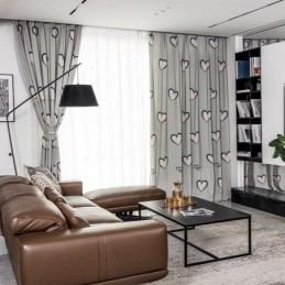 Katoenen Gordijn Op Maat Gemaakt Gordijn Hartvormig Bedrukt Nordic