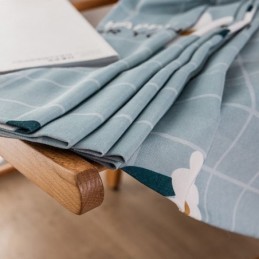 Katoenen Gordijn Op Maat Gemaakt Gordijn Met Bloemenprint In Scandinavische Stijl