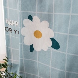 Katoenen Gordijn Op Maat Gemaakt Gordijn Met Bloemenprint In Scandinavische Stijl