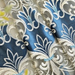 Halfverduisterend Gordijn Op Maat Gemaakt Gordijn Met Europees Bloemenborduurwerk Voor Woonkamer/Slaapkamer