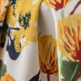 Katoenen Gordijn Op Maat Gemaakt Gordijn Met Plantenprint In Scandinavische Stijl