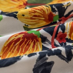 Katoenen Gordijn Op Maat Gemaakt Gordijn Met Plantenprint In Scandinavische Stijl