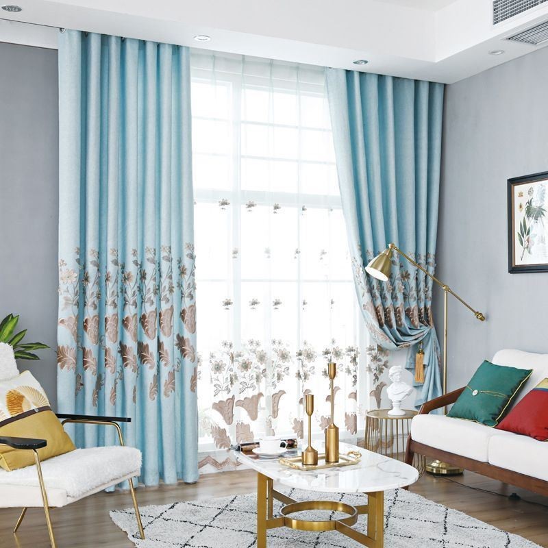 Nordic Verduisteringsgordijnen Met Bloemenborduurwerk Voor Woonkamer En Slaapkamer