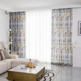 Gordijn In Scandinavische Stijl, Op Maat Gemaakt, Gordijn Met Bloemenprint Van Katoen