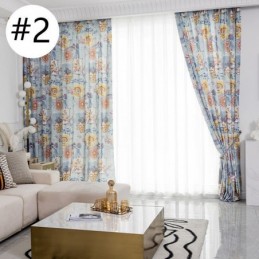 Gordijn In Scandinavische Stijl, Op Maat Gemaakt, Gordijn Met Bloemenprint Van Katoen