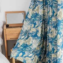 Katoenen Gordijn Op Maat Gemaakt Gordijn Met Bladmotief In Amerikaanse Stijl