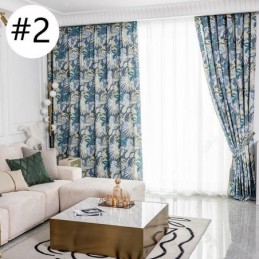 Katoenen Gordijn Op Maat Gemaakt Gordijn Met Bladmotief In Amerikaanse Stijl