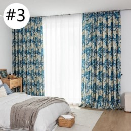 Katoenen Gordijn Op Maat Gemaakt Gordijn Met Bladmotief In Amerikaanse Stijl