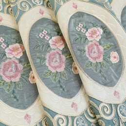 Chenille Borduurwerk Gordijnen Europese Stijl Bloemen Voor Woonkamer Slaapkamer