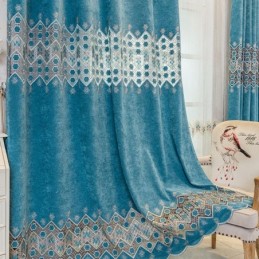 Verduisteringsgordijn Op Maat Gemaakt Gordijn Met Geometrische Borduursels In Scandinavische Stijl Voor Woonkamer En Slaapkamer