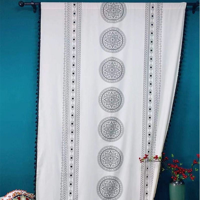 Bedrukt Linnen Gordijn Op Maat Gemaakt In Scandinavische Stijl Voor Woonkamer En Slaapkamer