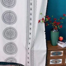 Bedrukt Linnen Gordijn Op Maat Gemaakt In Scandinavische Stijl Voor Woonkamer En Slaapkamer