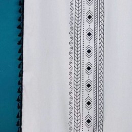 Bedrukt Linnen Gordijn Op Maat Gemaakt In Scandinavische Stijl Voor Woonkamer En Slaapkamer