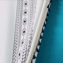 Bedrukt Linnen Gordijn Op Maat Gemaakt In Scandinavische Stijl Voor Woonkamer En Slaapkamer