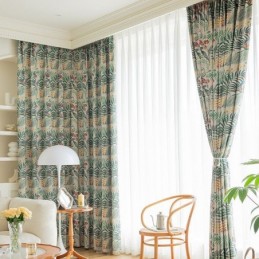 Katoenen Gordijn Op Maat Gemaakt Gordijn Amerikaanse Stijl Plantenprint