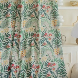 Katoenen Gordijn Op Maat Gemaakt Gordijn Amerikaanse Stijl Plantenprint