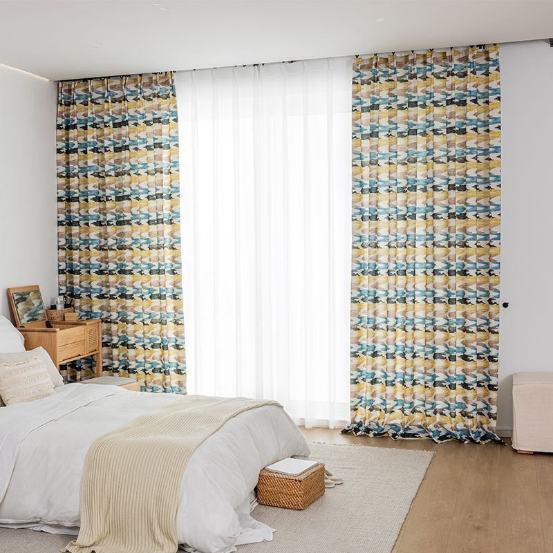 Katoenen Gordijn Op Maat Gemaakt Gordijn In Scandinavische Stijl Bedrukt