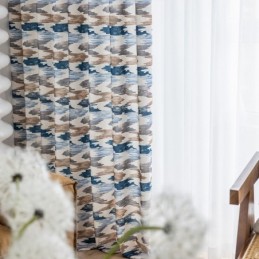 Katoenen Gordijn Op Maat Gemaakt Gordijn In Scandinavische Stijl Bedrukt