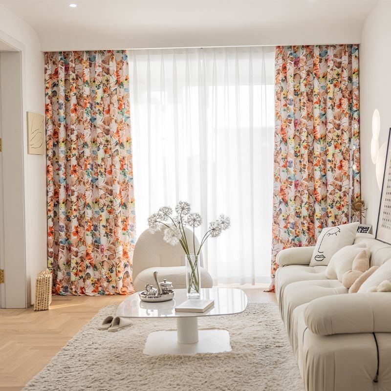 Gordijn Op Maat Gemaakt Gordijn Met Plantenprint In Amerikaanse Stijl