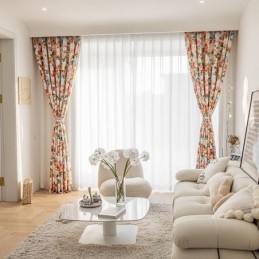 Gordijn Op Maat Gemaakt Gordijn Met Plantenprint In Amerikaanse Stijl