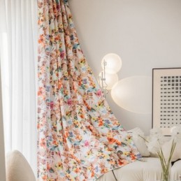 Gordijn Op Maat Gemaakt Gordijn Met Plantenprint In Amerikaanse Stijl