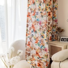 Gordijn Op Maat Gemaakt Gordijn Met Plantenprint In Amerikaanse Stijl