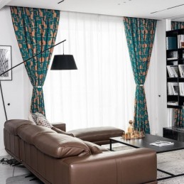 Katoenen Gordijn Op Maat Gemaakt Gordijn Kitten Bedrukt Nordic Stijl