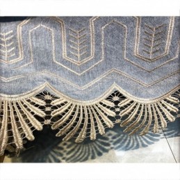 Nordic Chenille Gordijnen Reebruin Borduurwerk Semi Verduisterend Voor Woonkamer Slaapkamer