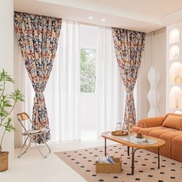 Nordic Stijl Katoenen Gordijn Op Maat Gemaakt Gordijn Blad Bedrukt