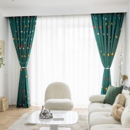 Katoenen Gordijn Op Maat Gemaakt Gordijn In Scandinavische Stijl Met Hartprint