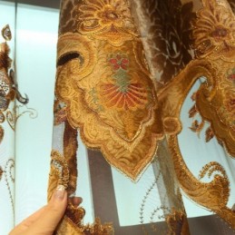 Halfverduisterend Gordijn Op Maat Gemaakt Gordijn Europees Bloemenborduurwerk Woonkamer Slaapkamer