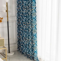 Gordijn Op Maat Gordijn Rhombus Bedrukt Nordic Stijl