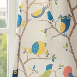 Gordijn In Scandinavische Stijl, Op Maat Gemaakt, Gordijn Met Vogelprint, Katoen