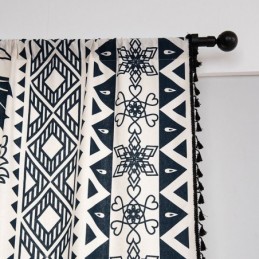 Linnen Gordijn Met Bloemenprint, Op Maat Gemaakt, In Scandinavische Stijl Voor Woonkamer/Slaapkamer