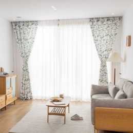 Nordic Stijl Gordijn Op Maat Gemaakt Gordijn Plant Bedrukt Polyester