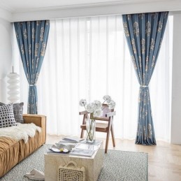 Katoenen Gordijn Op Maat Gemaakt Gordijn Europees Bloemenprint Stijl