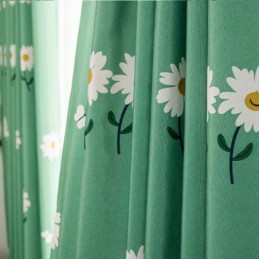 Katoenen Gordijn Op Maat Gemaakt Gordijn In Scandinavische Stijl Met Bloemenprint