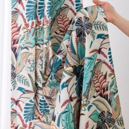 Amerikaanse Stijl Katoenen Gordijn Op Maat Gemaakt Gordijn Met Plantenprint