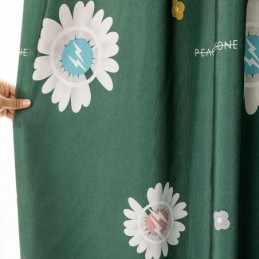 Katoenen Gordijn Op Maat Gemaakt Gordijn Met Bloemenprint In Scandinavische Stijl