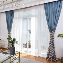 Katoenen Gordijn Op Maat Gemaakt Gordijn Geruit Bedrukte Scandinavische Stijl