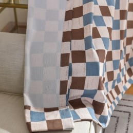 Katoenen Gordijn Op Maat Gemaakt Gordijn Geruit Bedrukte Scandinavische Stijl