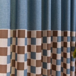Katoenen Gordijn Op Maat Gemaakt Gordijn Geruit Bedrukte Scandinavische Stijl