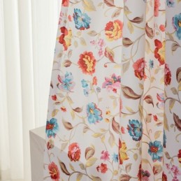 Amerikaanse Stijl Gordijnen Met Plantenprint