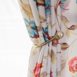 Amerikaanse Stijl Gordijnen Met Plantenprint