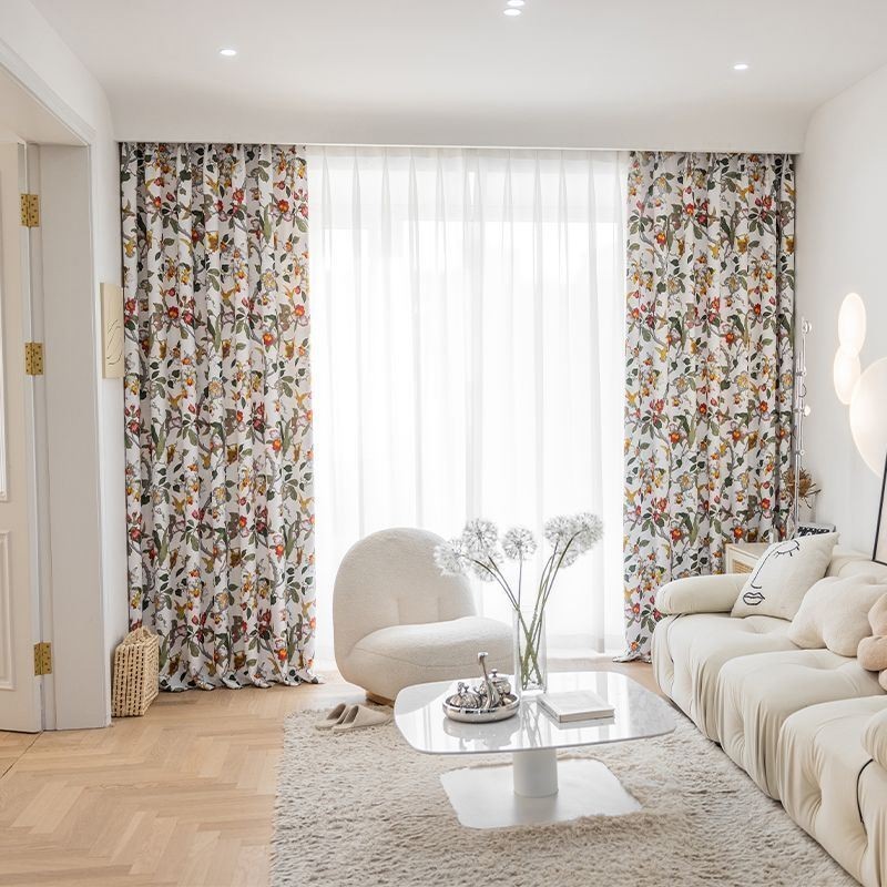 Bladbedrukte Gordijnen Amerikaanse Stijl Polyester