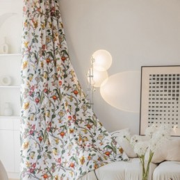 Bladbedrukte Gordijnen Amerikaanse Stijl Polyester