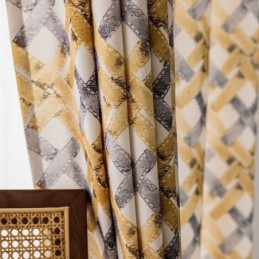 Katoenen Gordijn Op Maat Gemaakt Gordijn Bedrukte Scandinavische Stijl